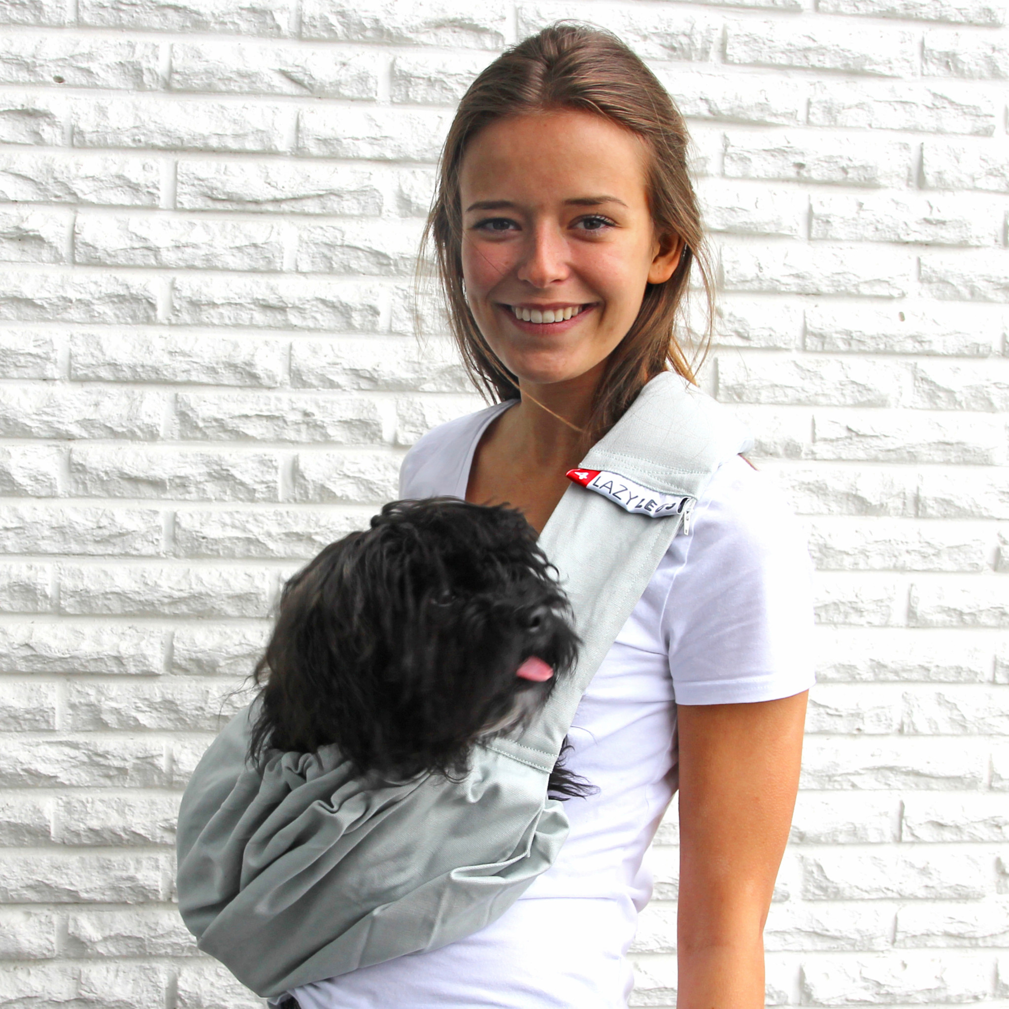 4Lazylegs hondenrugzak 4LazyLegs Canvas XS - Grijs – tot 7 kg